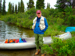 David Canoeing at Inconnu Lodge Yukon