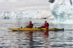 JOHN AND RUTH (mr) KAYAKING in Antarctica Peninsula