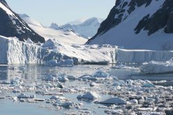 LEMAIRE CHANNEL PACK ICE AND GLACIERS in Antarctica Peninsula